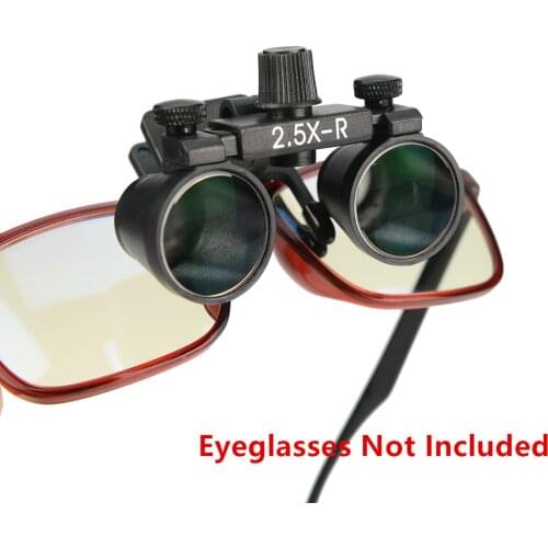 2.5X Portable Optical Dentist Surgical Magnifying Glass 30-52cm Working Distance Binocular Glasses Medical Magnifier Clip Loupes