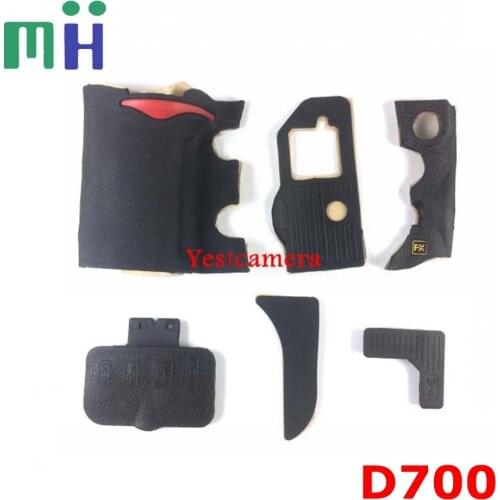 NEW A Set Of Body Rubber 6 pcs Front cover and Back cover Rubber For Nikon D700 Camera Replacement Repair spare parts