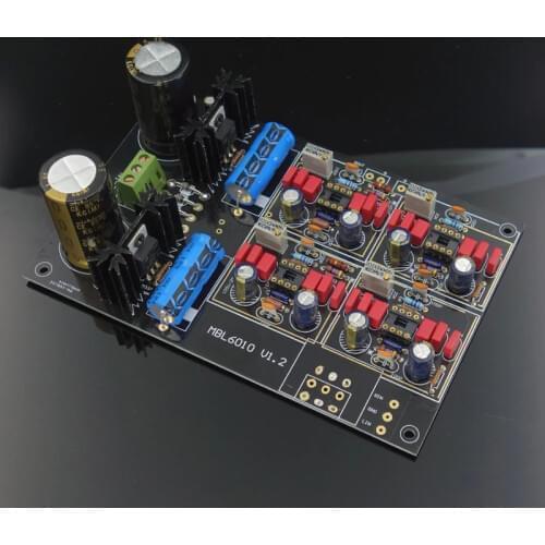 AC 15V*2-18V*2 2.0 Channel Luxury Power Amplifier Board AUDIO MBL6010D Preamplifier Board