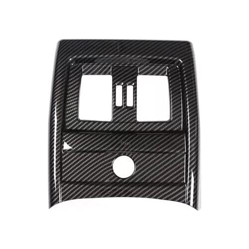 Car Armrest Rear Air Vents Cigarette Lighter Frame Cover Trim For BMW 3 Series 3GT F30 F34 Interior Carbon Fiber Color Sticker