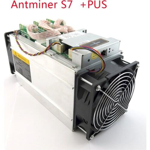 USED work fine Bitmain AntMiner S7 4.7Th/s Bitcoin miner S7 BTC mining machine With Power supply