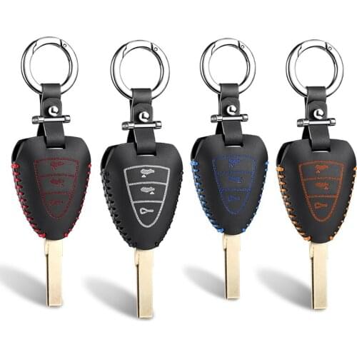 Luckesy leather key cover for porsche 911 2010 2011 boxster 2006 2009 cayman 2009 holder new hot sale key2y