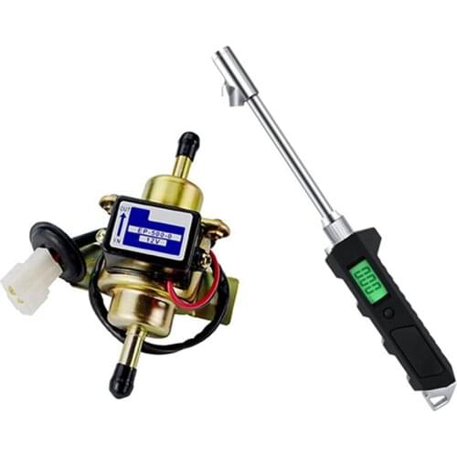 1Pcs Digital Tire Pressure Gauge 230 PSI LCD Display & 1Pcs Fuel Pump For 12V Electric Vehicle EP500-0 EP5000