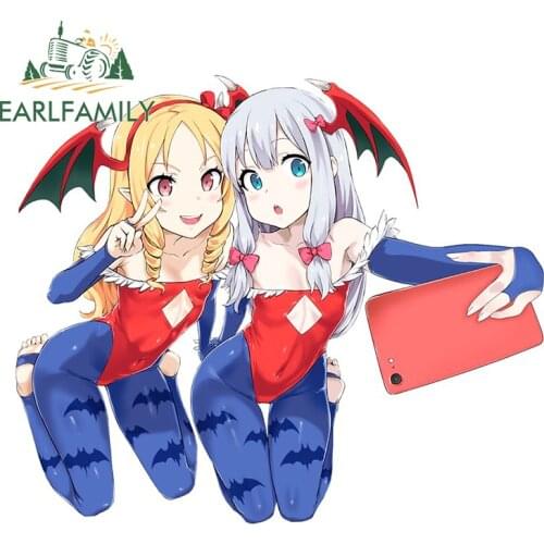 EARLFAMILY 13cm x 11.3cm For Yamada Elf Ero Manga Sensei Vinyl Car Stickers Surfboard Decal Personality Trunk Car Door Protector