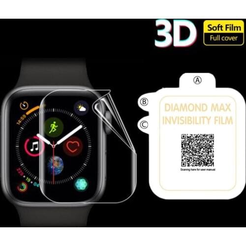 3D Hydrogel Film Full Edge Cover Soft Screen Protector Protective For iwatch Apple Watch Series 2/3/4/5/6/SE 38mm 42mm 40mm 44mm