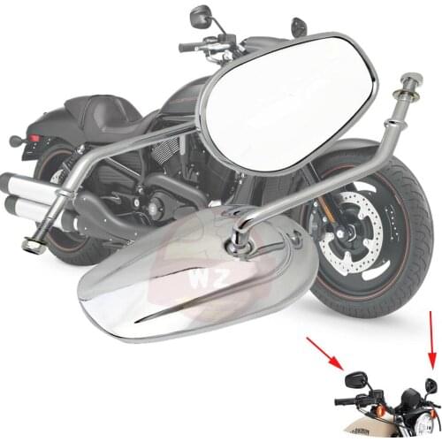 Chrome oval side mirror rear view mirror motorcycle mirrors for Harley Touring softtail Dyna Sportster XL 883 Fatboy Dyna Cho