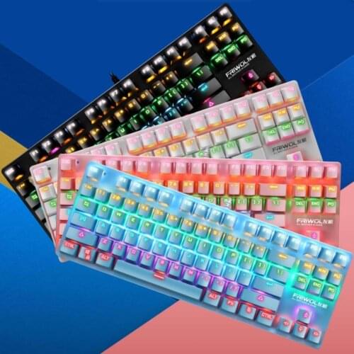 G50 Wired Green Axis Colorful RGB Light Gaming Mechanical Keyboard for Computers
