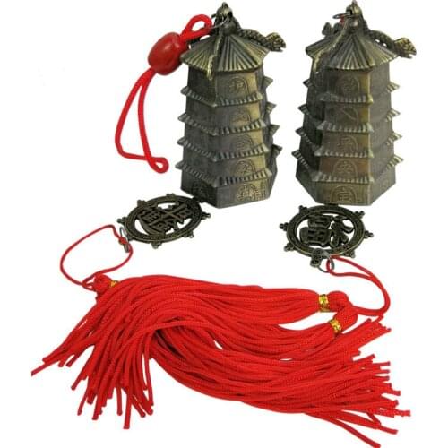China Fengshui Auspicious Pagoda Tourist Alloy Crafts Can Be Used As Home Decorations, Car Hanging Doors Hanging Decorations