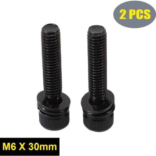 5pcs Black Hex Hexagon Socket Cap Head Screws/Sping Washer / Flat Washer Allen Bolts Combination Kit Set 8.8/12.9 Grade M5 M6