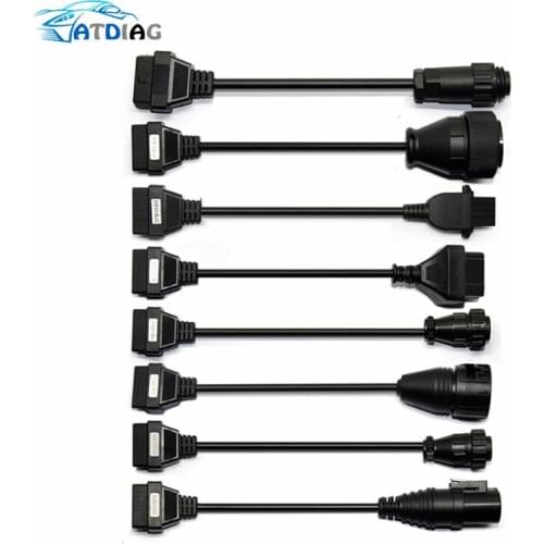 Hot Sale Truck Cables Pro OBD2 OBDII car cable Trucks Diagnostic tool connect cable 8 PCS Trucks Cables