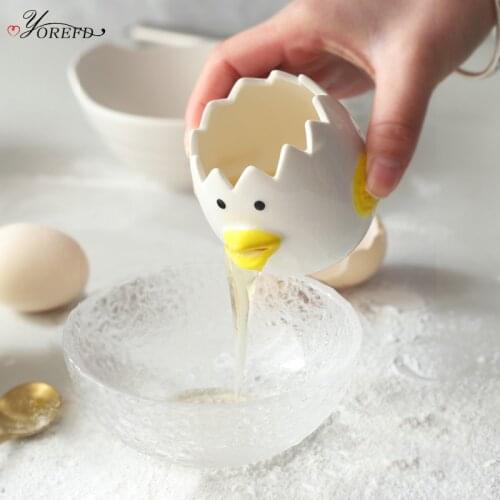 OYOREFD Cute Kitchen Ceramic Egg Separator Creative Eco Friendly Egg Yolk Divider Tools Kichen Accessories Cooking Tools