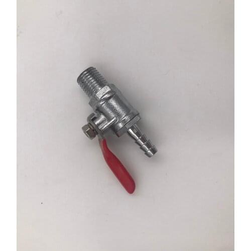 Mini Shutoff Valve with Check - 1/4" Barb, Homebrew CO2 Regulator part, Brewer Valve