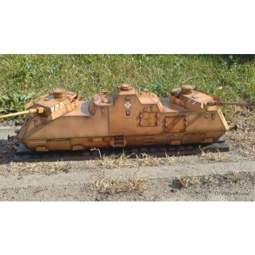 DIYMyModeI German armored train 51 DIY Handcraft Paper Model KIT Handmade Toy Puzzles Gift Movie props RU(Origin)