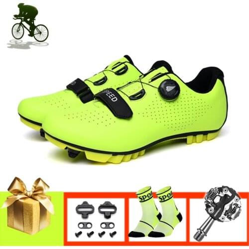 Sapatilha Ciclismo Mtb Cycling Shoes Women Men Breathable Self-locking Add SPD Pedals Outdoor Spinning Bicycle Riding Sneakers