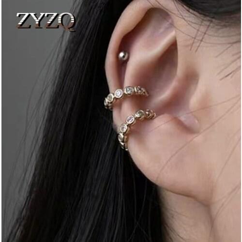 ZYZQ Sweet Simple Butterfly Ear Clip for Women Vintage Gold Color Unisex Cuff Clip Earrings Without Piercing Earring