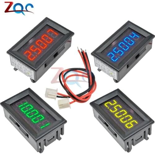 LED 5 bits Digit DC 0-33V 12V 24V Digital Volt Voltmeter Voltage Meter Tester Car Panel Instruments Red/Blue/Yellow/Green