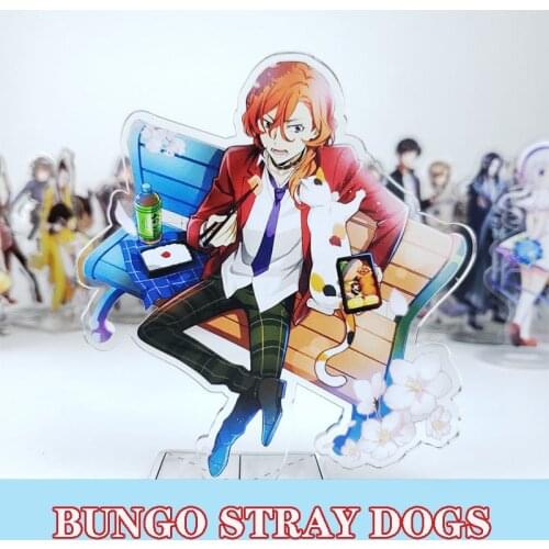 Japan Anime Bungo Stray Dogs Osamu Dazai Doppo Kunikida Edogawa Cosplay Double Side Acrylic Stand Figure Model Plate Desk Decor