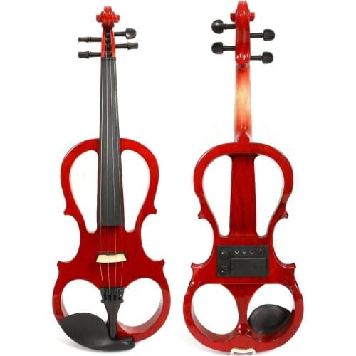 Yinfente New 16 inch Electric Viola Solid wood ebony parts dark Red Silent pick up #1357