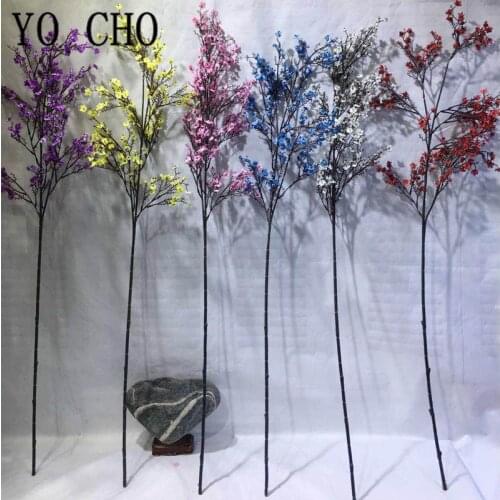 YO CHO 100cm simulated cherry branch used for family party decoration wedding site layout simulated cherry branch