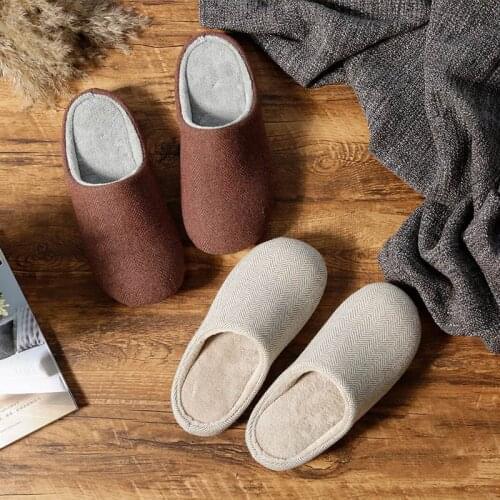 Womens Flats House Slippers Soft Non-Slip Female Home Cotton Shoe Comfortable Leisure Concise Indoor Bedroom Ladies Footwear
