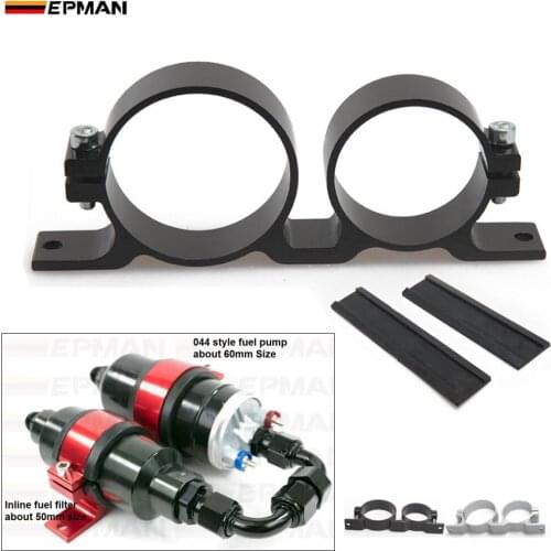 044 Fuel Pump & Filter Dual Mounting Bracket Anodized Aluminum EP-CA747K2