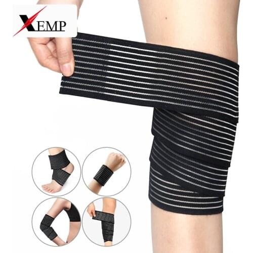 1 Pair Knee Support Protector Kneepad Kneecap Knee pads Pressurized Elastic Brace belt for Running Basketball Volleyball joelhei