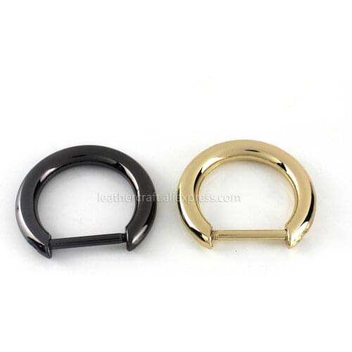1pcs 20mm Metal Detachable open screw O-ring buckle shackle clasp for Leather Craft Bag strap belt handle shoulder webbing