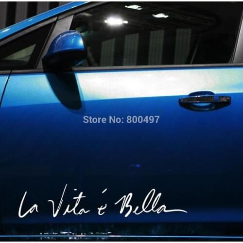 10 x Funny Sticker Life Is So Beautiful La Vie Est Si Belle Car Sticker Auto Decal Accessories for Tesla Bentley Jaguar Volvo