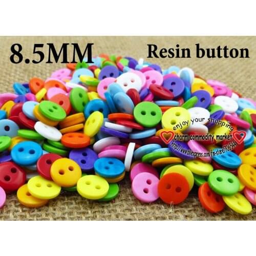 150PCS 8.5MM round color mixed single Dyed RESIN buttons brand button coat boots sewing clothes accessories R-135-3