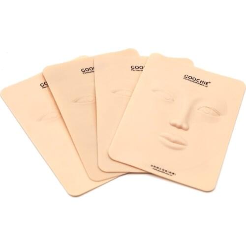 Tattoo Skin Practice 2pcs 3D Microblading Practice Skin For Face Permanent Makeup Face Silicone Skin Tattoo Training