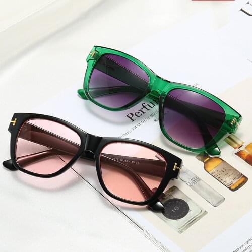 2021 Trendy Fashion Square Sunglasses Designer Luxury Womens Cat Eye Sun Glasses Classic T Retro Gradient Lenses Eyeglasses UV