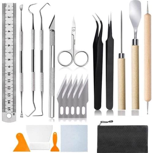 22PCS Craft Vinyl Weeding Tool Set Multifunctional Craft Vinyl Tool Kit For Bonding Vinyl Paper Crafts Sewing Lettering