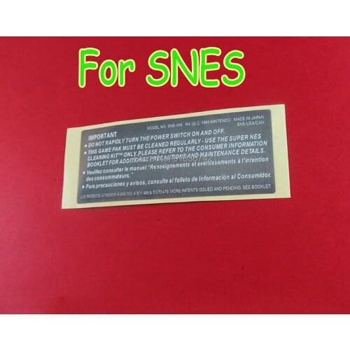 5 pcs US Version For SNES Cartridge Label Sticker Housing Shell Sticker Label Seals Game Repair Parts