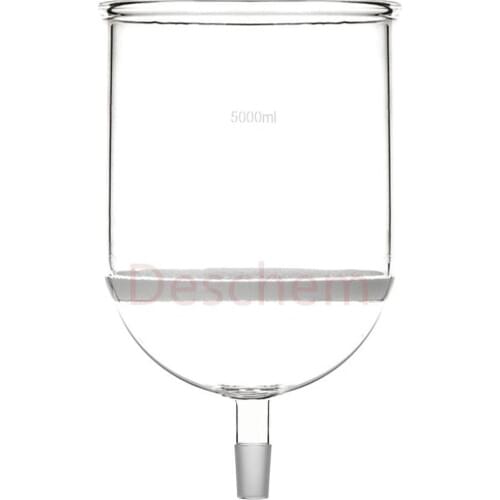 5000ml,24/40,Glass Buchner Funnel,5 Litre,3# Core Filter,Lab Chemical Glassware
