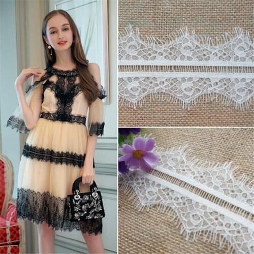 6Meters Factory Direct Sale Hot Sale Lace Eyelash Lace Trim DIY Clothing Accessories 7.5cm wide LW0149