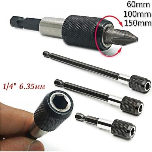 60/100/150mm 1/4 High Quality Chrome Vanadium Steel Quick Release Hex Shank Electric Drill Screwdriver Bit Holder