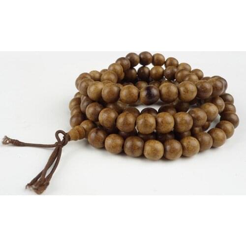9mm Natural Agilawood Aloeswood Round Beads Buddhism Bracelets Women Men Prayer Bead Bless You