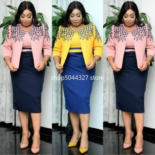 African Dresses for Women Summer Fashion African Women Printing Plus Size Dress and Coat African Clothes Women 2XL-6XL