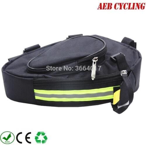 Free shipping small trianle storage bag seat tube bag for 36V 48V small triangle Li-ion battery with belt for folding bike