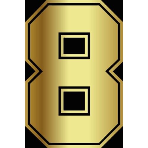 DecalsMe Number 8 3D Vinyl Motorcycle Stickers Funny JDM Stickers on Auto Motorcycle Accessories Stickers