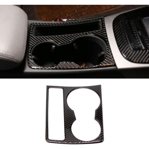 For Audi A4 A5 2009 2010 2011 2012 2013 2014 2015 2016 Car Interior Carbon Fiber Water Cup Holder Decor sticker Trim Cover