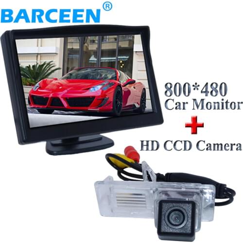 Higest car parking camera with waterproof function +wire black car screen monitor 5" 800*480 for Renault Fluence//Megane