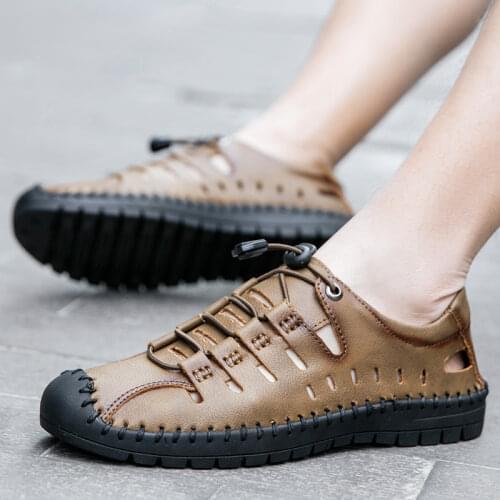 IZEIZIG Men's Leather Sandals