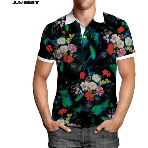 Jumeast Brand Men Women 3D Printed Sweatshirt Beautiful Flowers Hip Hop Polo T Shirt Sport Pullover Tops Tees