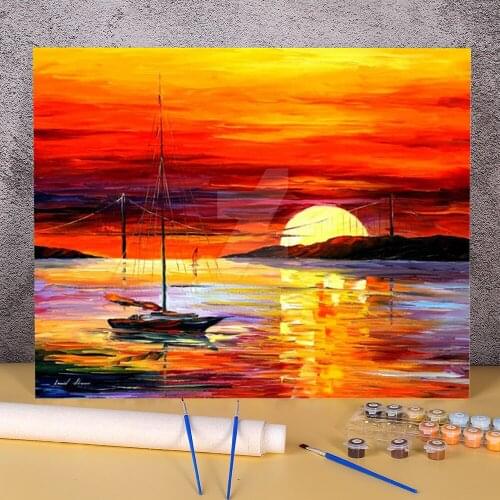 Oil Painting Style DIY Painting By Numbers Kit Oil Paints 40*50 Paiting By Numbers Loft Picture Crafts For Adults Art