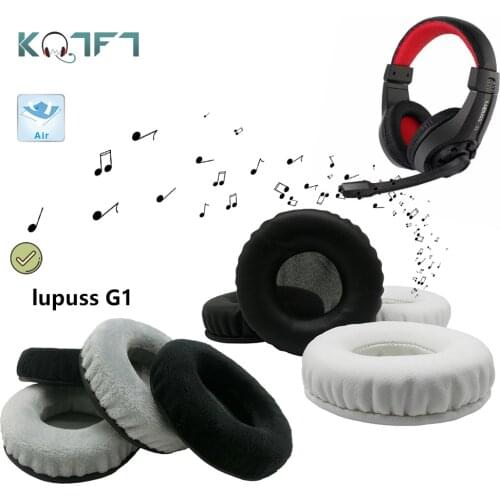KQTFT round flannel 1 Pair of Replacement Ear Pads for lupuss G1 Headset EarPads Earmuff Cover Cushion Cups