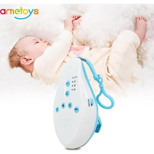 Hot Baby Sleep Soothers Sound Machine White Noise Record Voice Sensor For Home Office Travel Blue