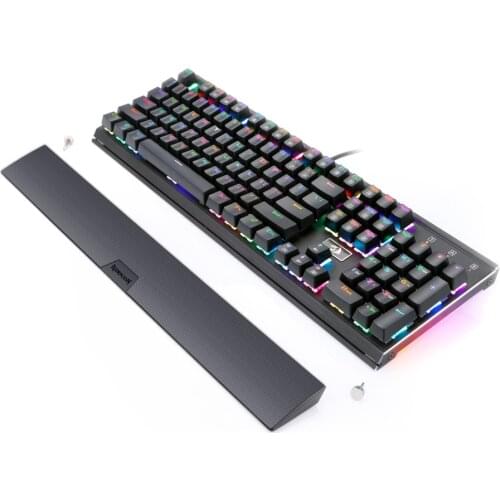 Redragon K567 RGB Backlit 104 keys Mechanical Keyboard Wrist Rest Blue Switches Gaming Keyboard for Gamer for Laptop PC Gamer