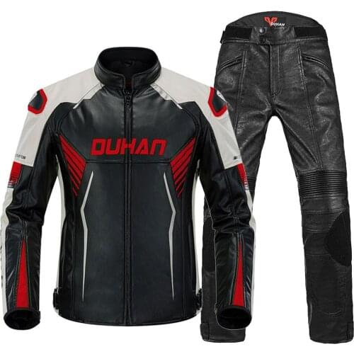 Men Motorcycle Jacket Leather Motocross Jacket Retro Chaqueta Moto Cold-proof Waterproof Moto Protection With Removeable Linner