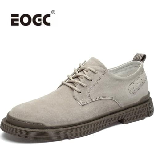 New Soft Suede Leather Casual Men Shoes Handmade Loafers Moccasins Quality Outdoor Non-slip Shoes Men Flats Moccasins